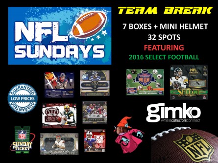 #616 NFL FOOTBALL SUNDAY MINI HELMET TEAM BREAK