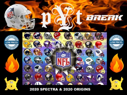 #1220 NFL FOOTBALL 2020 SPECTRA ORIGINS PYT BREAK