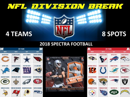 #871 NFL FOOTBALL 2018 SPECTRA DIVISIONAL