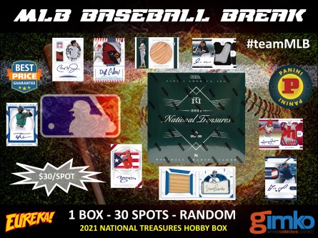 #1800 MLB BASEBALL 2021 NATIONAL TREASURES BOX BREAK