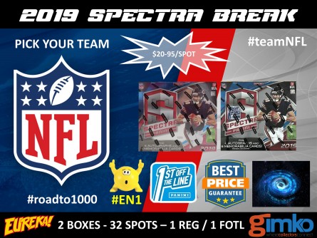 #963 NFL FOOTBALL 2019 SPECTRA PYT BREAK