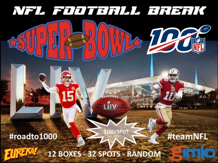 #998 NFL FOOTBALL SUPER BOWL LIV BREAK