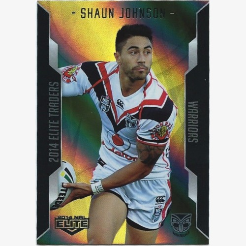 2014 Elite Gold Parallel Card - Shaun Johnson - New Zealand Warriors