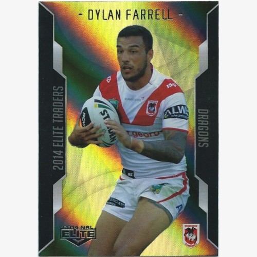 2014 Elite Gold Parallel Card - Dylan Farrell - St George Illawarra Dragons