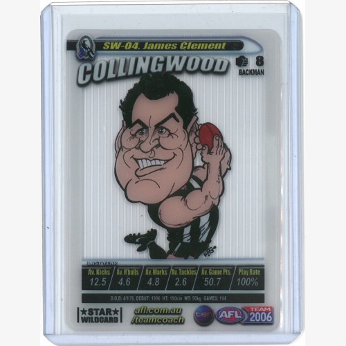2006 TeamCoach Star Wild SW-04 James Clement - Collingwood Magpies