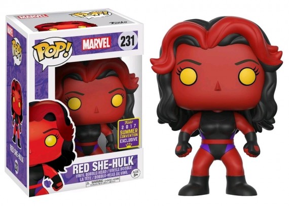 Marvel - Red She-Hulk SDCC 2017 San Diego Comic Con Pop! Vinyl + Protector