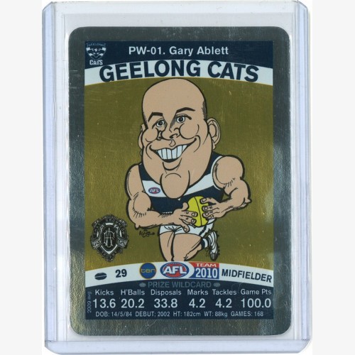 2010 TeamCoach Prize Wild PW-01 Gary Ablett Brownlow - Geelong Cats - EXTREMELY RARE
