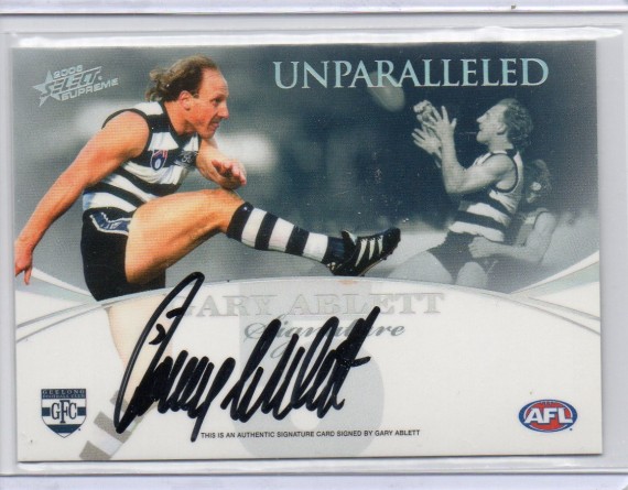 2006 Select Supreme  Signature S2 Gary Ablett Snr 048/100 - Geelong Cats
