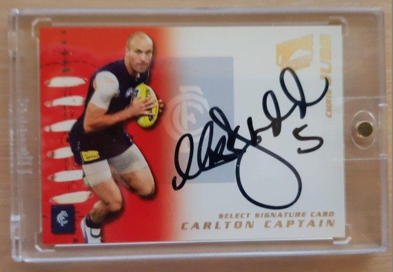 2009 Select AFL Pinnacle Captain Signature Card CS26 Chris Judd 05/60 - JERSEY NUMBER!! -  Carlton Blues