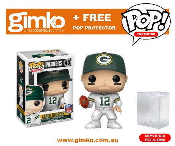 NFL - Aaron Rodgers Pop! Vinyl (Green Bay Color Rush) + Protector (Imported from USA)