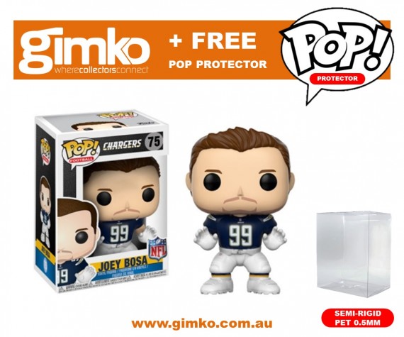 NFL - Joey Bosa Pop! Vinyl (Chargers Home) + Protector (Imported from USA)