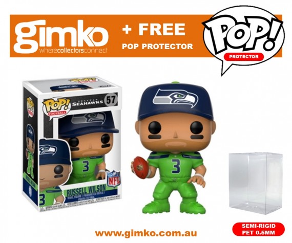 NFL - Russell Wilson Pop! Vinyl (Seahawks Color Rush) + Protector (Imported from USA)