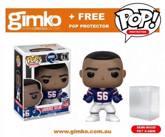 NFL Legends - Lawrence Taylor Pop! Vinyl (Giants Throwback) + Protector (Imported from USA)