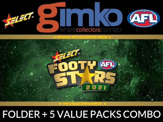 2021 Select AFL Footy Stars Folder + 5 Value Packs Combo
