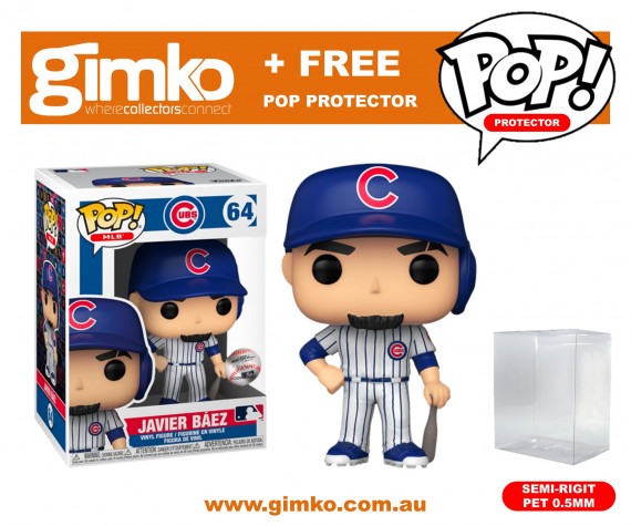 MLB Baseball - Javier Baez Chicago Cubs (Home Uniform) Pop! Vinyl (#64) + Protector