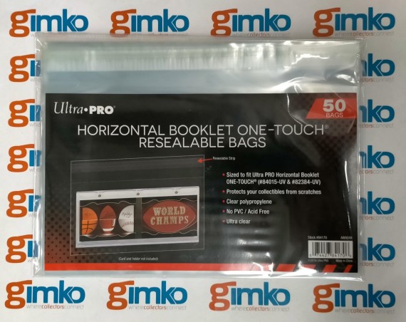 Ultra PRO Horizontal Booklet One Touch Resealable Bags (50ct pack)