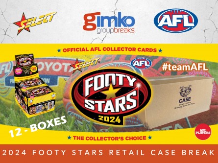 #2210 AFL FOOTBALL 2024 FOOTY STARS RETAIL CASE BREAK