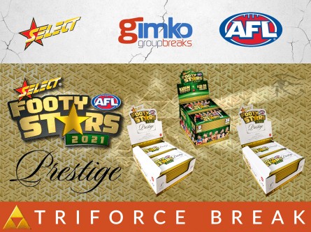 #1440 AFL FOOTBALL 2021 FOOTY STARS PRESTIGE TRIFORCE BREAK