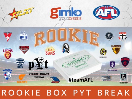 #2191 AFL FOOTBALL ROOKIE BOX PYT BREAK