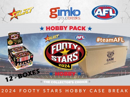 #2217 AFL FOOTBALL 2024 FOOTY STARS HOBBY PYT CASE BREAK