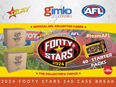 #2215 AFL FOOTBALL 2024 FOOTY STARS S40 STARTER PYT CASE BREAK