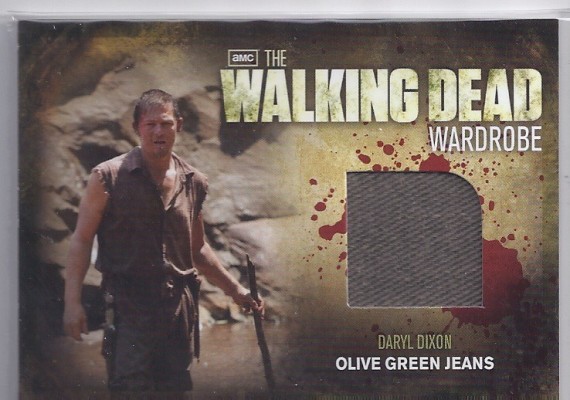 THE WALKING DEAD Season 2 Wardrobe Card M27 Norman Reedus as DARYL DIXON Olive Green Jeans