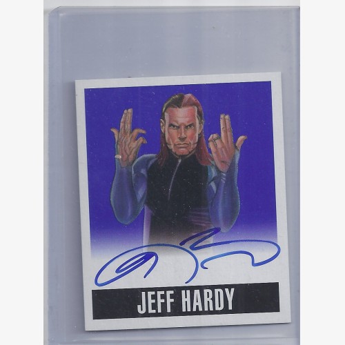 2014 LEAF WRESTLING ORIGINALS On Card Autograph Card JH1 - JEFF HARDY Blue 12/25