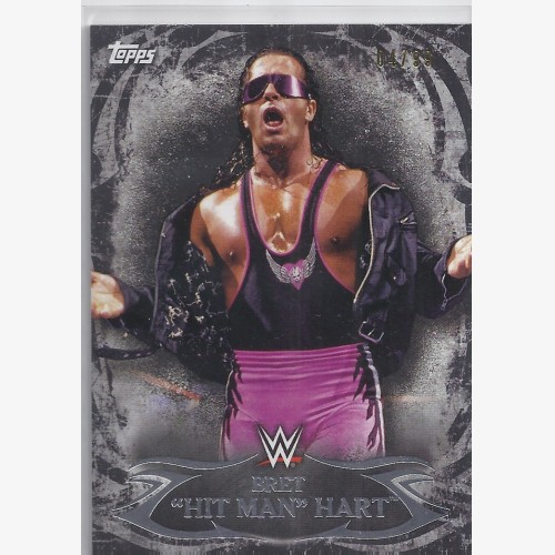 2015 TOPPS WWE UNDISPUTED Black Parallel Card 30 "BRET THE HITMAN HART" 04/99