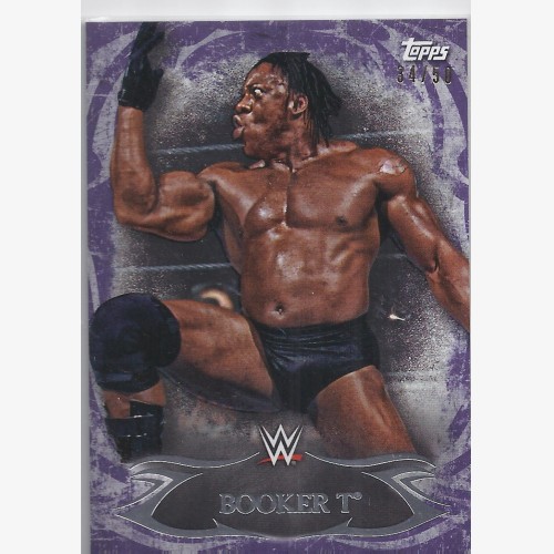 2015 TOPPS WWE UNDISPUTED Purple Parallel Card 23 "BROOKER T" 34/50