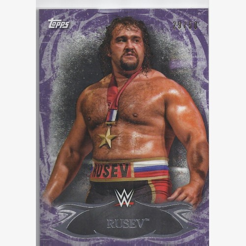 2015 TOPPS WWE UNDISPUTED Purple Parallel Card 47 "RUSEV" 29/50