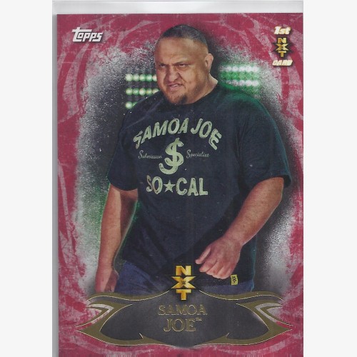 2015 TOPPS WWE UNDISPUTED NXT Prospects RED PARALLEL Card NXT-25 SAMOA JOE