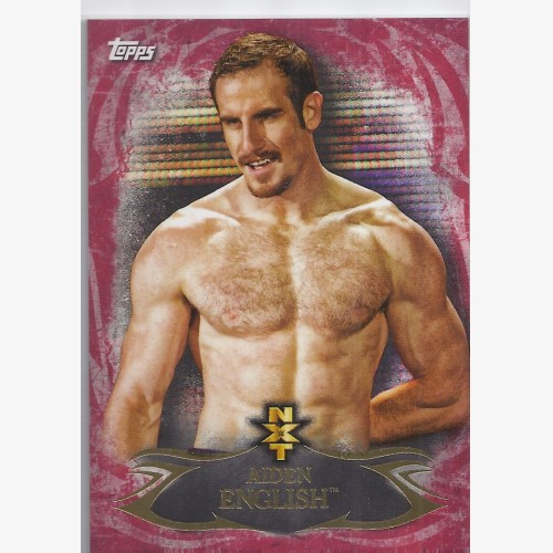 2015 TOPPS WWE UNDISPUTED NXT Prospects RED PARALLEL Card NXT-21 AIDEN ENGLISH