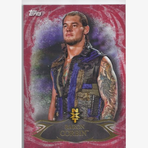 2015 TOPPS WWE UNDISPUTED NXT Prospects RED PARALLEL Card NXT-10 BARON CORBIN