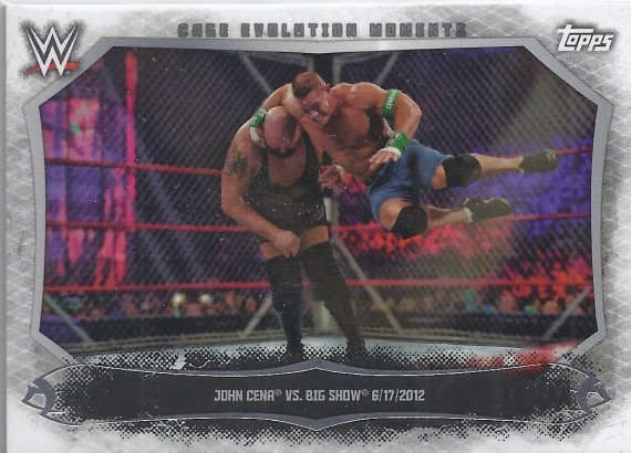 2015 TOPPS WWE UNDISPUTED Cage Evolution Moments Card CEM-4 JOHN CENA Vs BIG SHOW