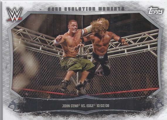 2015 TOPPS WWE UNDISPUTED Cage Evolution Moments Card CEM-8 JOHN CENA Vs EDGE