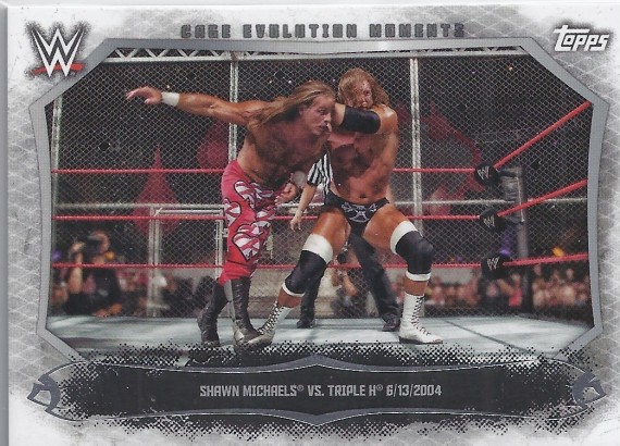 2015 TOPPS WWE UNDISPUTED Cage Evolution Moments Card CEM-17  TRIPLE H Vs SHAWN MICHAELS