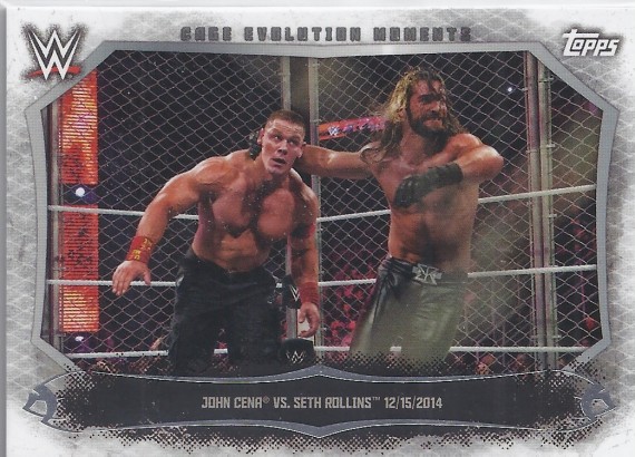 2015 TOPPS WWE UNDISPUTED Cage Evolution Moments Card CEM-20 JOHN CENA Vs SETH ROLLINS