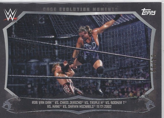 2015 TOPPS WWE UNDISPUTED Cage Evolution Moments BLACK PARALLEL Card CEM-16 ROB VAN DAM Vs CHRIS JERICHO Vs TRIPLE H Vs BOOKER T Vs KANE Vs SHAWN MICHAELS 54/99