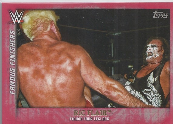 2015 TOPPS WWE UNDISPUTED Famous Finishers RED PARALLEL Card FF-6 RIC FLAIR FIGURE FOUR LEGLOCK
