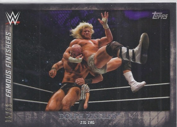 2015 TOPPS WWE UNDISPUTED Famous Finishers BLACK PARALLEL Card FF-4 DOLPH ZIGGLER ZIG ZAG 05/99