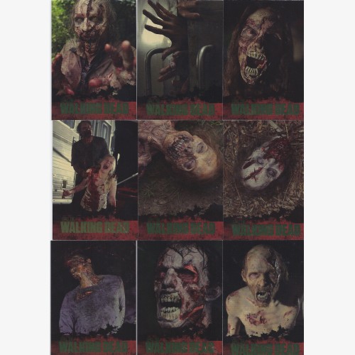 The Walking Dead Season 1 Chase Card Set  9 Walker Cards W01-W09