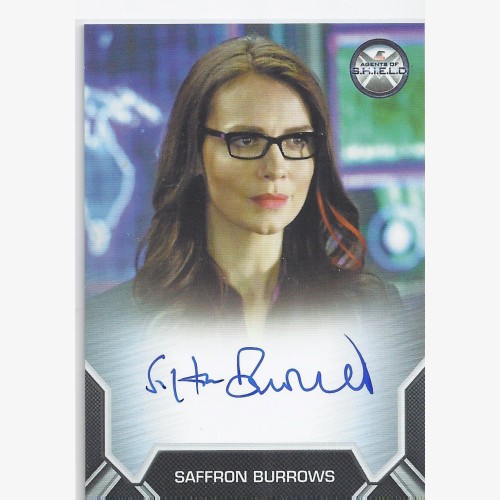 Agents of Shield Season Autograph Card Bordered SAFFRON BURROWS as Agent Victoria Hand