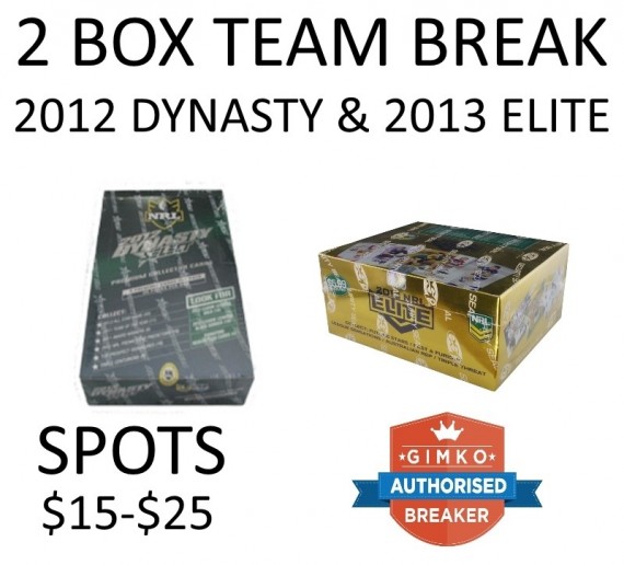 2012 Dynasty & 2013 Elite Team Break - ST GEORGE DRAGONS