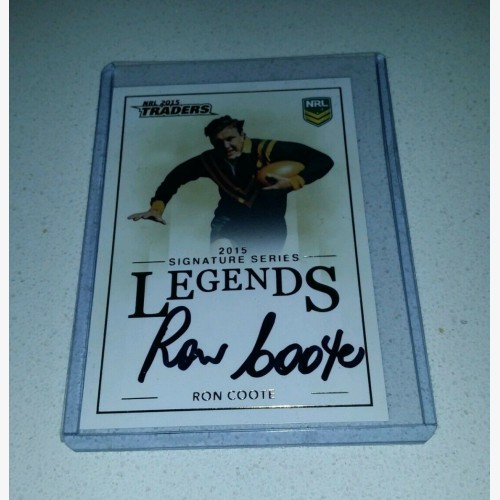 2015 ESP NRL TRADERS SOUTH SYDNEY RON COOTE LEGENDS SIGNATURE CASE CARD