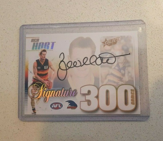 2019 AFL SELECT FOOTY STARS ADELAIDE CROWS CASE CARD SIGNATURE BEN HART #006