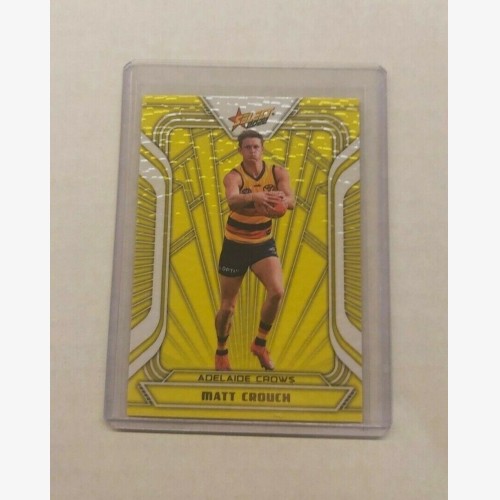 2022 AFL SELECT FOOTY STARS FRACTURED ACID YELLOW ADELAIDE MATT CROUCH #111