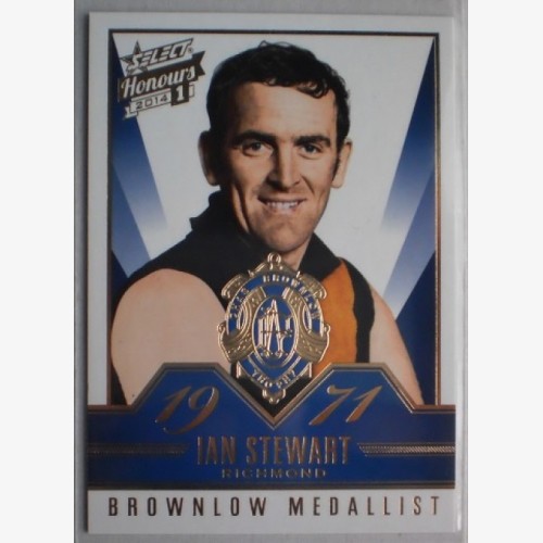 2014 AFL SELECT HONOURS IAN STEWART BROWNLOW GALLERY CARD - RICHMOND TIGERS