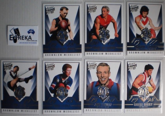2015 AFL SELECT HONOURS  BROWNLOW GALLERY CARDS - 7 CARDS IN TOTAL
