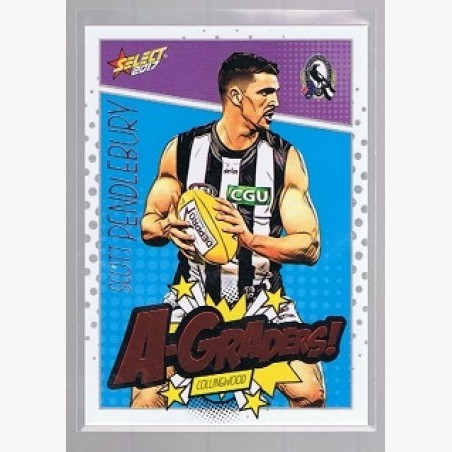 2017 SELECT AFL FOOTY STARS A GRADERS CARD - SCOTT PENDLEBURY COLLINGWOOD MAGPIES