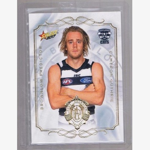 2017 SELECT AFL FOOTY STARS BROWNLOW PREDICTOR  CARD - CAMERON GUTHRIE GEELONG CATS